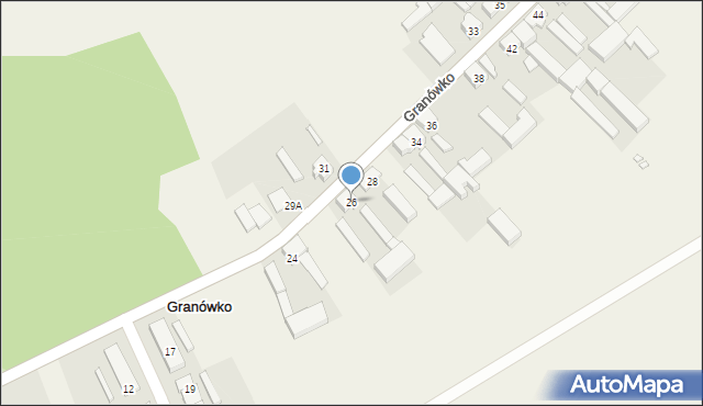 Granówko, Granówko, 26, mapa Granówko