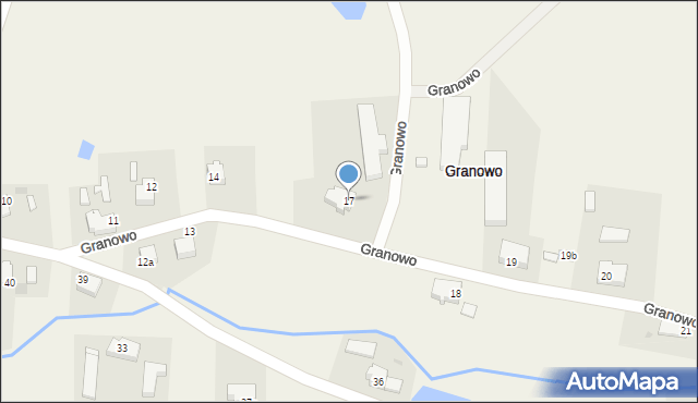 Granowo, Granowo, 17, mapa Granowo