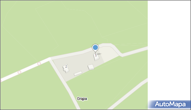 Grąpa, Grąpa, 1, mapa Grąpa