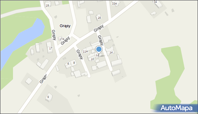 Grąsy, Grąsy, 13, mapa Grąsy