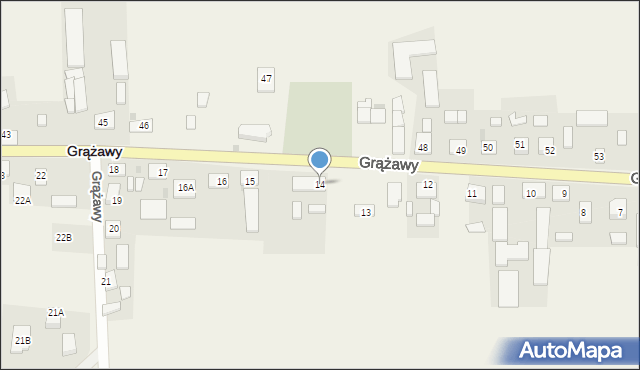 Grążawy, Grążawy, 14, mapa Grążawy