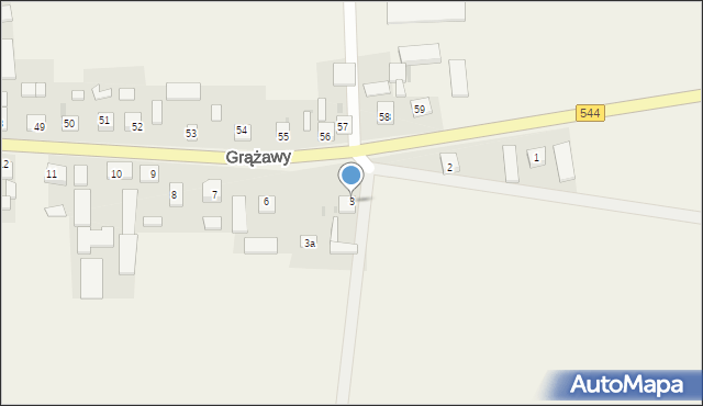 Grążawy, Grążawy, 3, mapa Grążawy