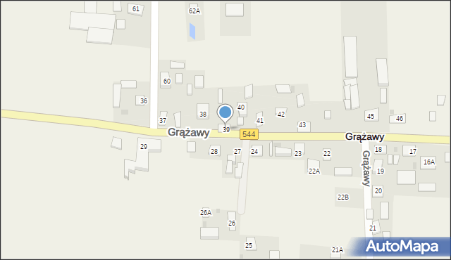 Grążawy, Grążawy, 39, mapa Grążawy