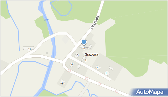 Grąziowa, Grąziowa, 6, mapa Grąziowa