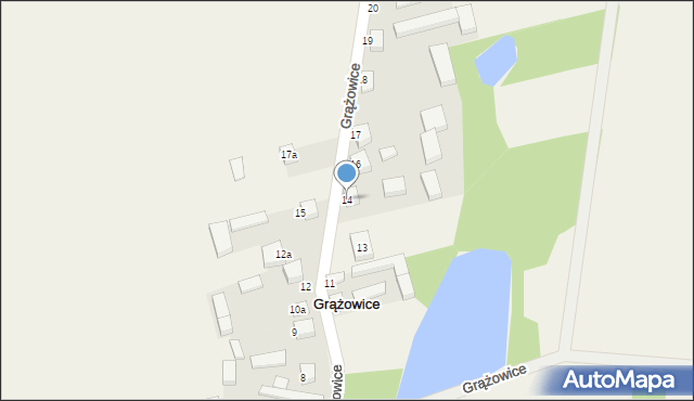 Grążowice, Grążowice, 14, mapa Grążowice