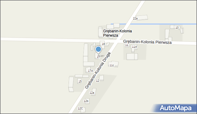 Grębanin, Grębanin-Kolonia Pierwsza, 17, mapa Grębanin