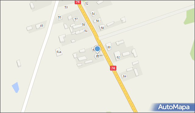 Grębenice, Grębenice, 65, mapa Grębenice