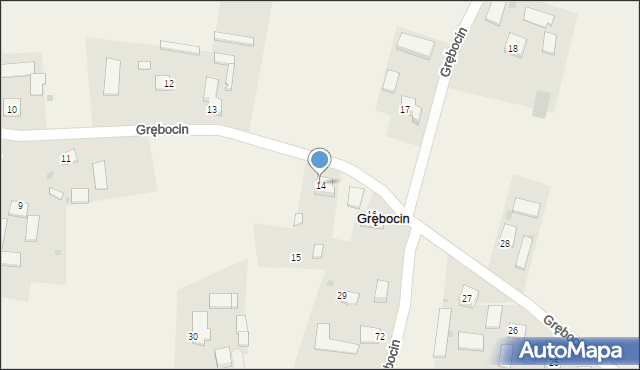Grębocin, Grębocin, 14, mapa Grębocin
