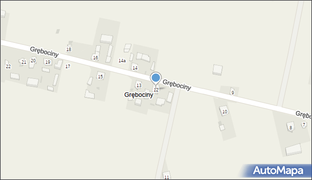 Grębociny, Grębociny, 12, mapa Grębociny