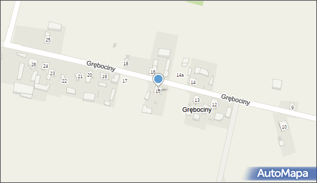 Grębociny, Grębociny, 15, mapa Grębociny