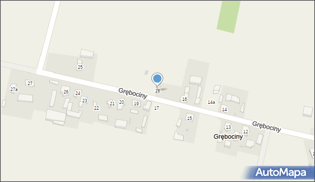 Grębociny, Grębociny, 18, mapa Grębociny