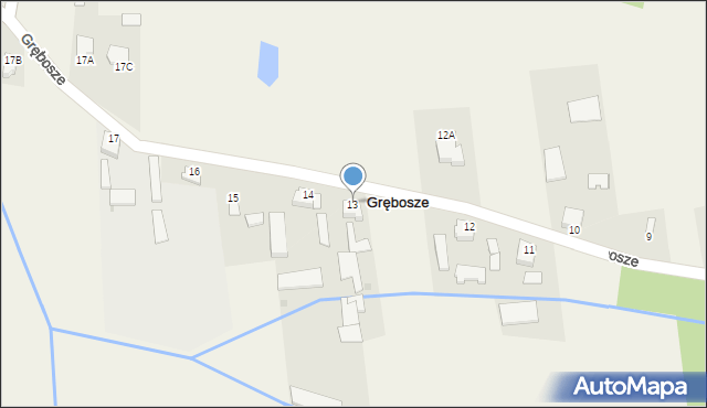 Grębosze, Grębosze, 13, mapa Grębosze