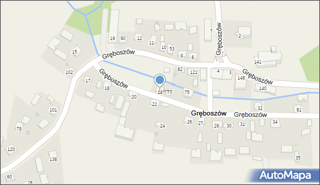 Gręboszów, Gręboszów, 14, mapa Gręboszów