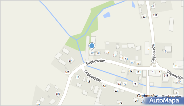 Gręboszów, Gręboszów, 19, mapa Gręboszów