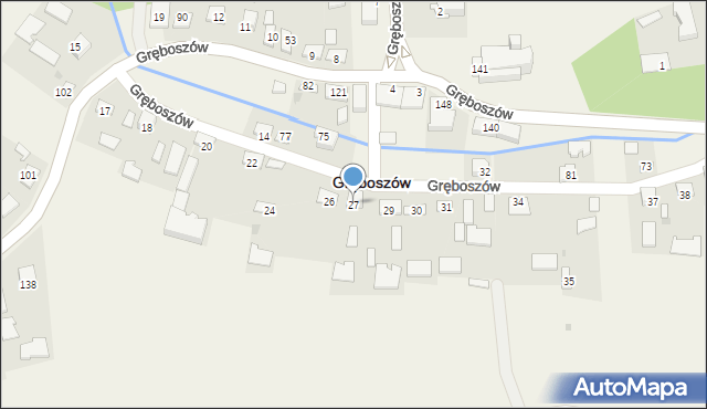 Gręboszów, Gręboszów, 27, mapa Gręboszów