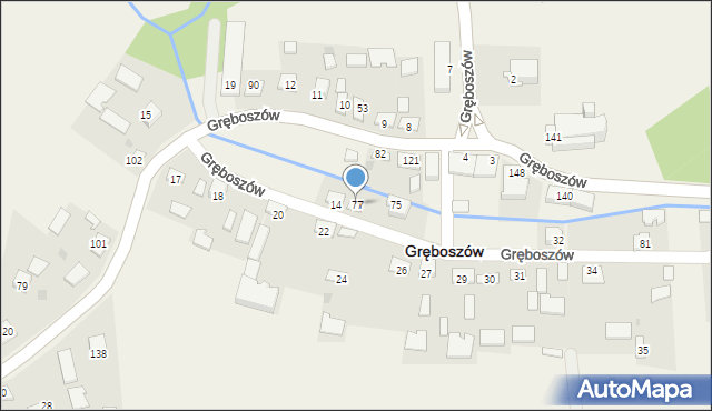 Gręboszów, Gręboszów, 77, mapa Gręboszów