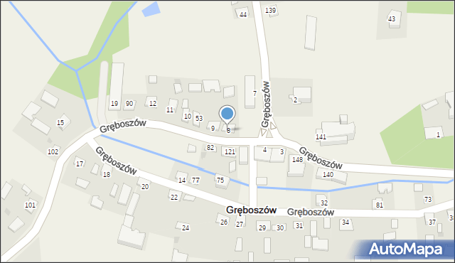 Gręboszów, Gręboszów, 8, mapa Gręboszów