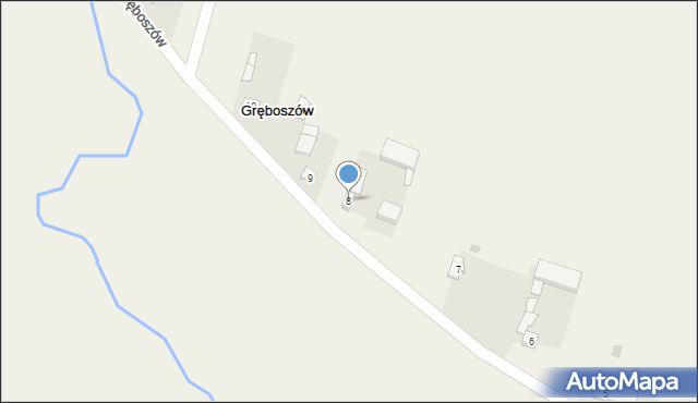 Gręboszów, Gręboszów, 8, mapa Gręboszów