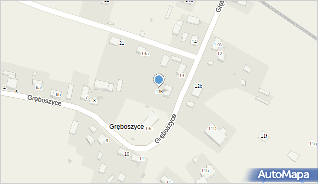 Gręboszyce, Gręboszyce, 13b, mapa Gręboszyce