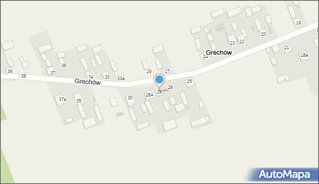 Grechów, Grechów, 28, mapa Grechów