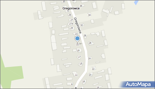 Gregorowce, Gregorowce, 21, mapa Gregorowce