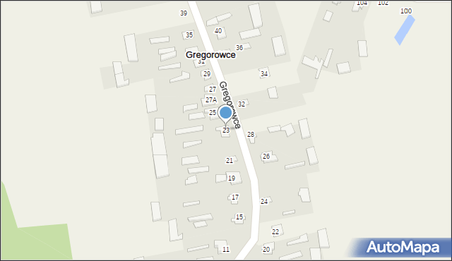 Gregorowce, Gregorowce, 23, mapa Gregorowce