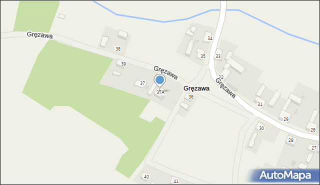 Gręzawa, Gręzawa, 37A, mapa Gręzawa