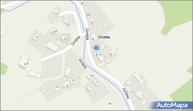 Grobla, Grobla, 5, mapa Grobla