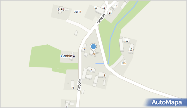 Groble, Groble, 10, mapa Groble