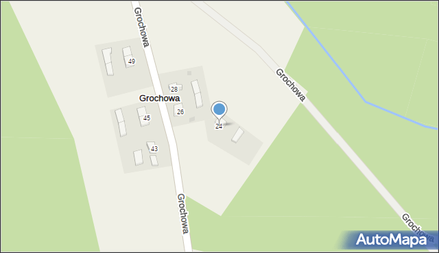 Grochowa, Grochowa, 24, mapa Grochowa