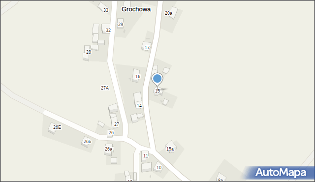 Grochowa, Grochowa, 15, mapa Grochowa