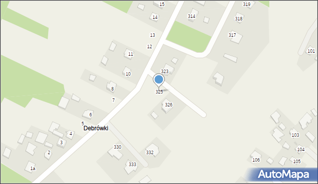 Grochowe, Grochowe, 325, mapa Grochowe