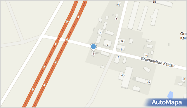 Grochowiska Księże, Grochowiska Księże, 1, mapa Grochowiska Księże