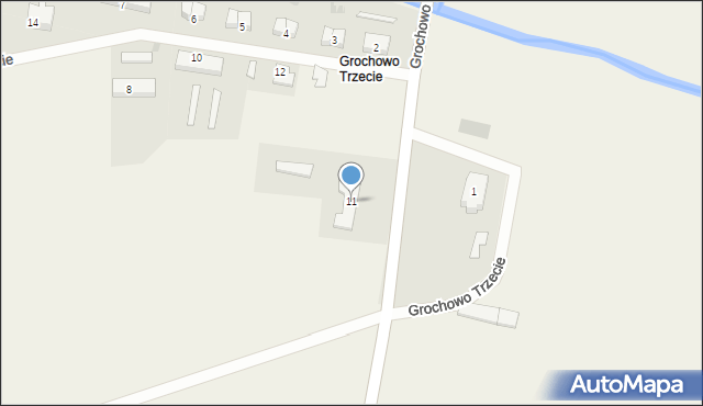 Grochowo Trzecie, Grochowo Trzecie, 11, mapa Grochowo Trzecie