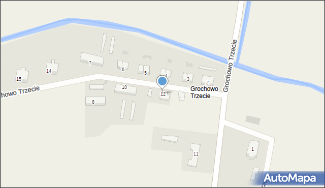 Grochowo Trzecie, Grochowo Trzecie, 12, mapa Grochowo Trzecie