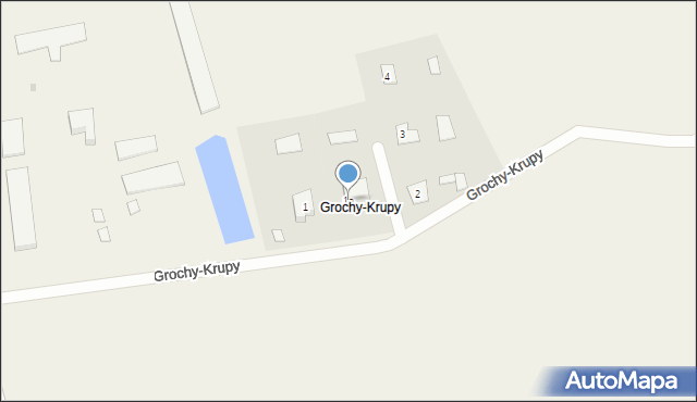 Grochy-Imbrzyki, Grochy-Krupy, 1a, mapa Grochy-Imbrzyki