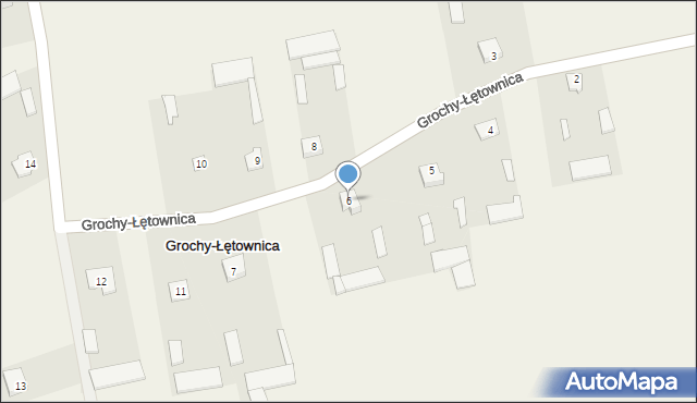 Grochy-Łętownica, Grochy-Łętownica, 6, mapa Grochy-Łętownica