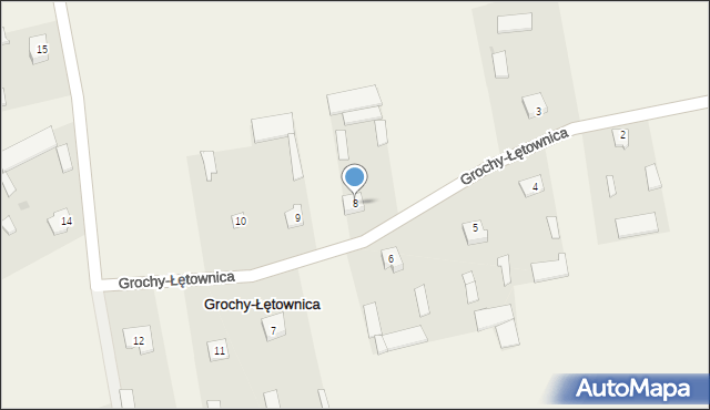 Grochy-Łętownica, Grochy-Łętownica, 8, mapa Grochy-Łętownica