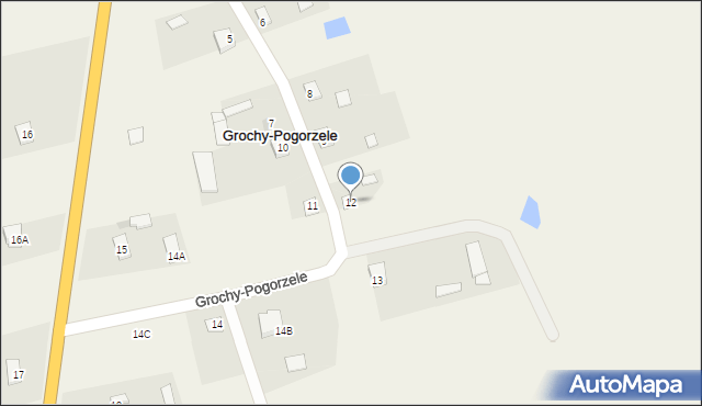 Grochy-Pogorzele, Grochy-Pogorzele, 12, mapa Grochy-Pogorzele