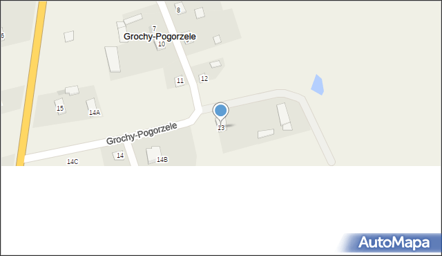 Grochy-Pogorzele, Grochy-Pogorzele, 13, mapa Grochy-Pogorzele