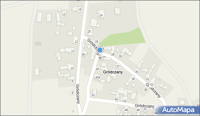 Gródczany, Gródczany, 38, mapa Gródczany