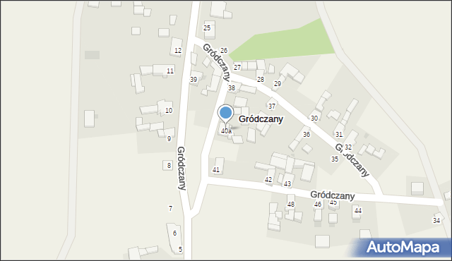 Gródczany, Gródczany, 40a, mapa Gródczany