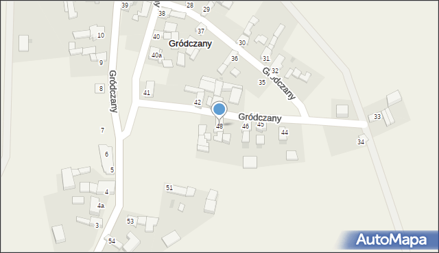 Gródczany, Gródczany, 48, mapa Gródczany