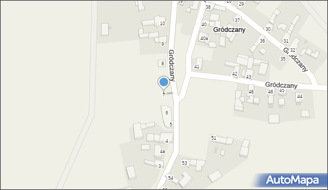 Gródczany, Gródczany, 7, mapa Gródczany