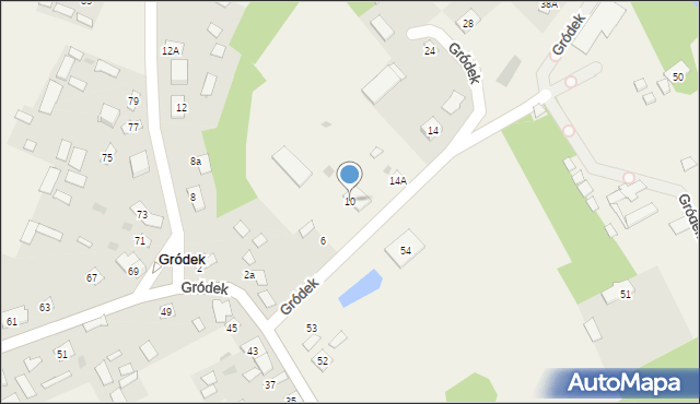 Gródek, Gródek, 10, mapa Gródek