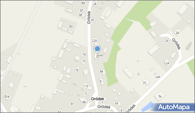 Gródek, Gródek, 12, mapa Gródek