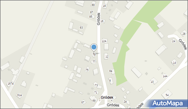 Gródek, Gródek, 79, mapa Gródek