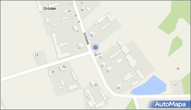 Gródek, Gródek, 34, mapa Gródek