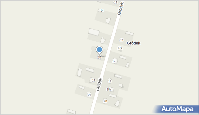 Gródek, Gródek, 16, mapa Gródek