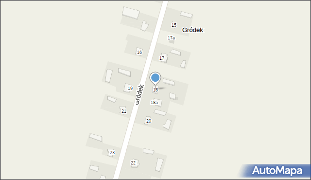 Gródek, Gródek, 18, mapa Gródek